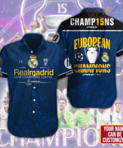 Personalized Real Madrid short sleeve dress shirt WOAHTEE0724SJ