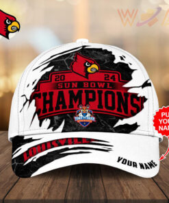 Personalized Louisville Cardinals Football cap WOAHTEE 69 01