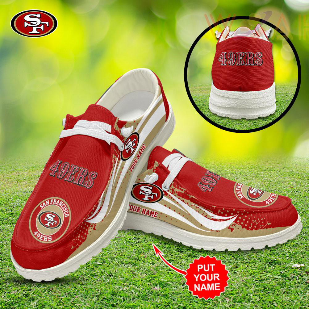 Best sellers Personalized San Francisco 49ers Dudes Shoes Loafer Shoes 01