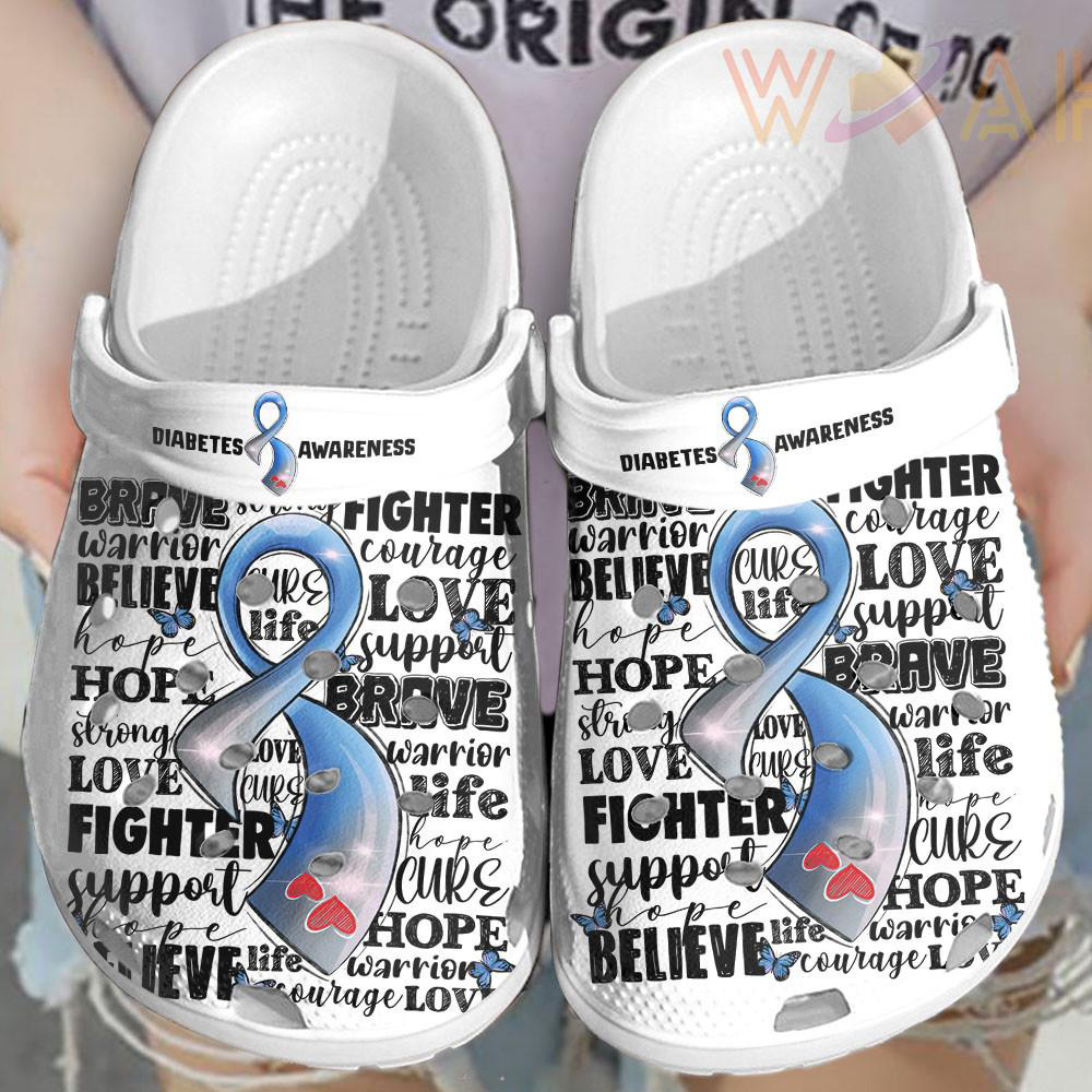 Diabetes Awareness Crocs