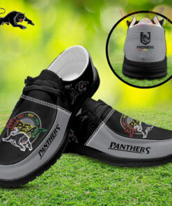 Penrith Panthers Dudes Shoes Loafer Shoes Black