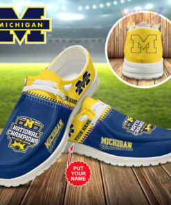 Personalized Michigan Wolverines Football Shoes Loafer Shoes