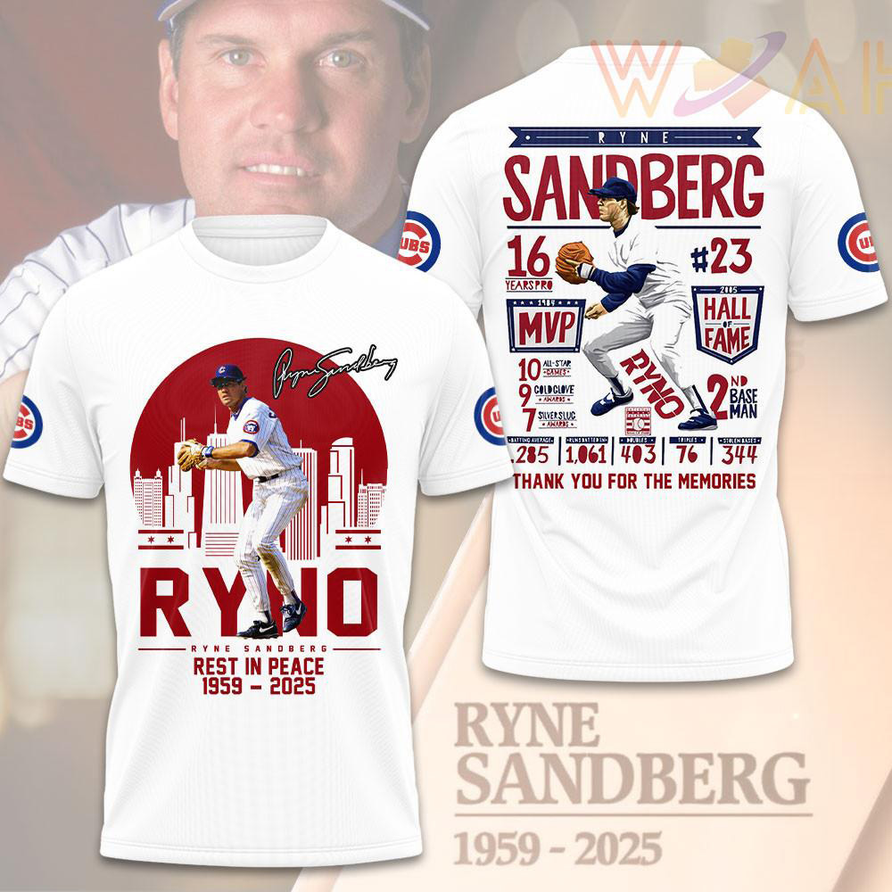 Ryne Sandberg T shirt 01