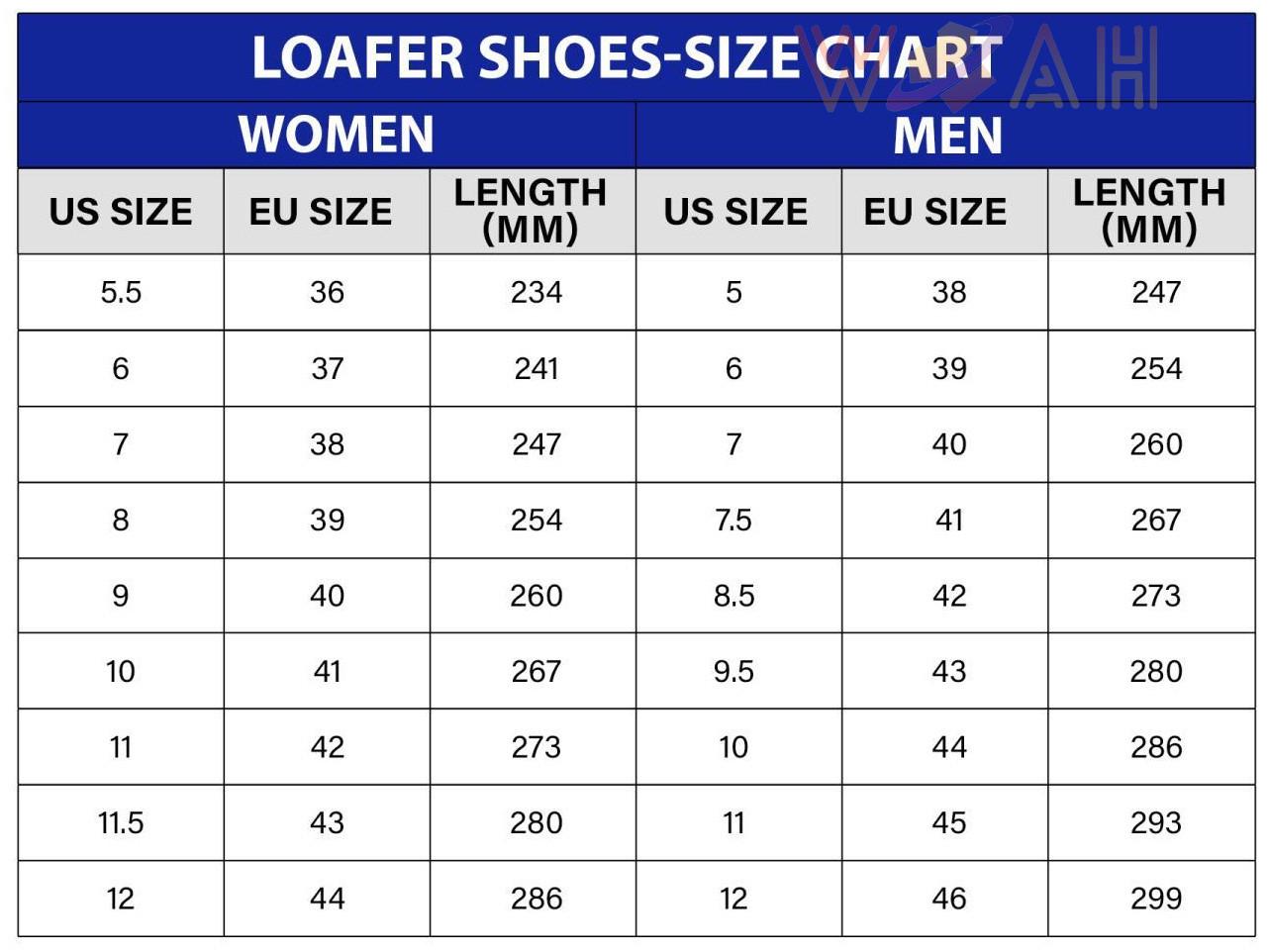 dudes shoes loafer shoes sizechart