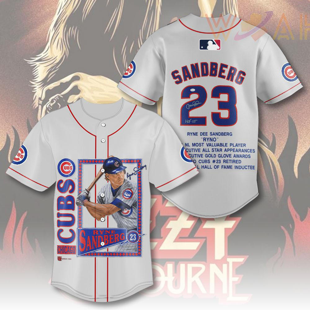 Ryne Sandberg Baseball Jersey 01