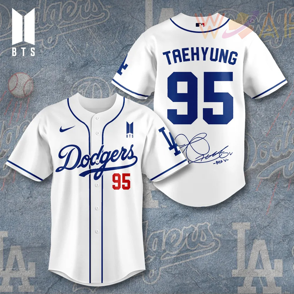Los Angeles Dodgers x BTS Taehyung Baseball Jersey