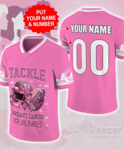Los Angeles Rams x Breast Cancer Awareness Football Jersey