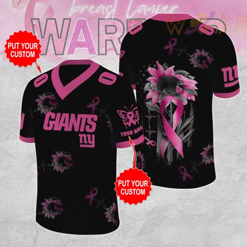 New York Giants x Breast Cancer Awareness Football Jersey