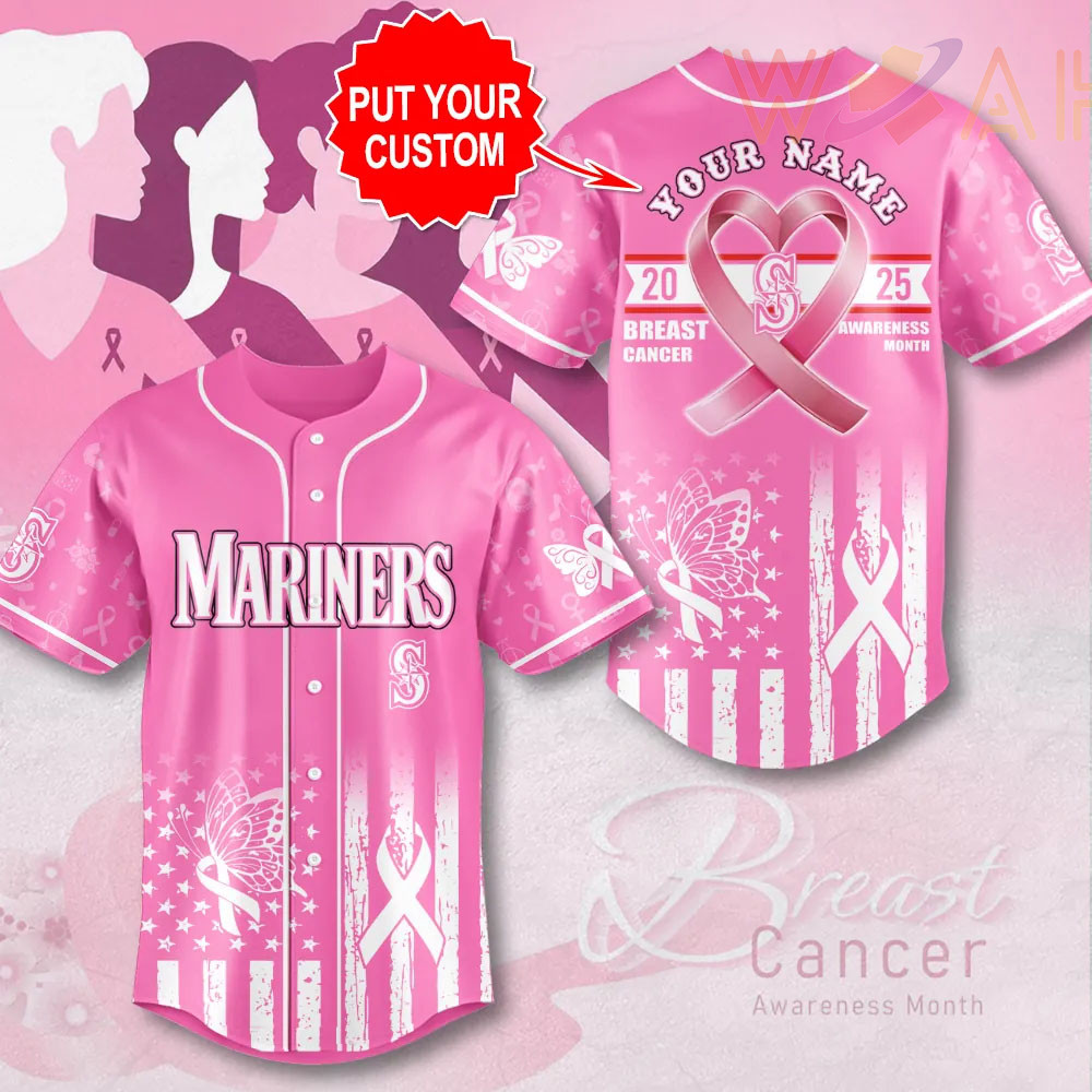 Seattle Mariners x Breast Cancer Awareness Baseball Jersey