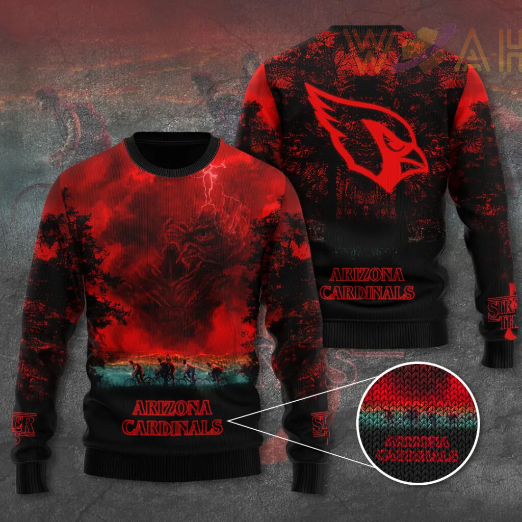 Arizona Cardinals x Stranger Things Ugly Sweater