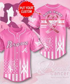 Atlanta Braves x Breast Cancer Awareness Baseball Jersey