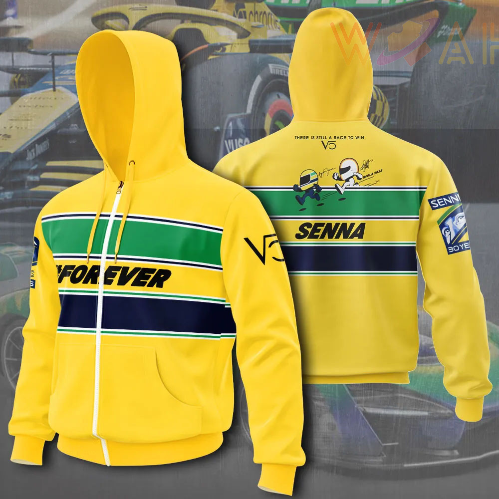 Ayrton Senna Zip Hoodie 05