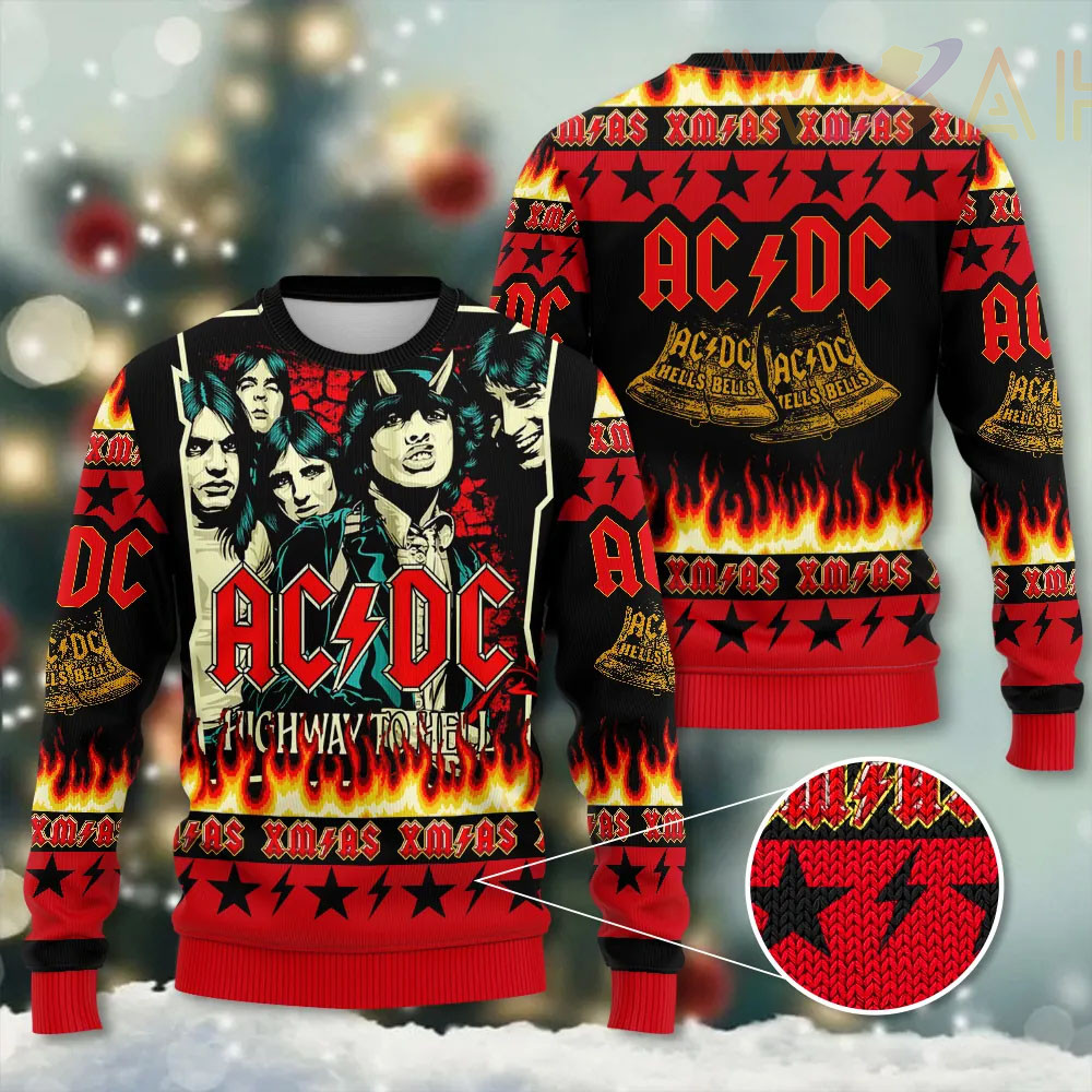 Best sellers ACDC Ugly Christmas Sweaters 08