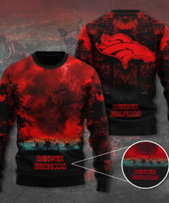 Denver Broncos x Stranger Things Ugly Sweater