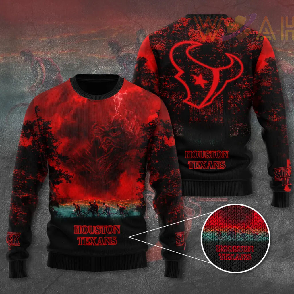 Houston Texans x Stranger Things Ugly Sweater