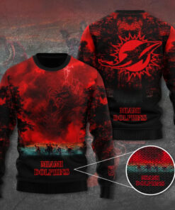Miami Dolphins x Stranger Things Ugly Sweater