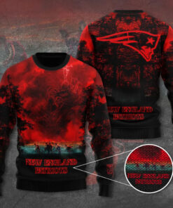 New England Patriots x Stranger Things Ugly Sweater