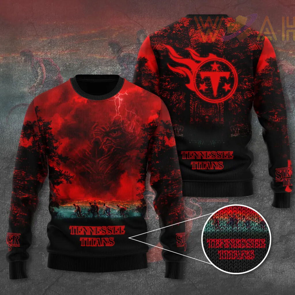 Tennessee Titans x Stranger Things Ugly Sweater