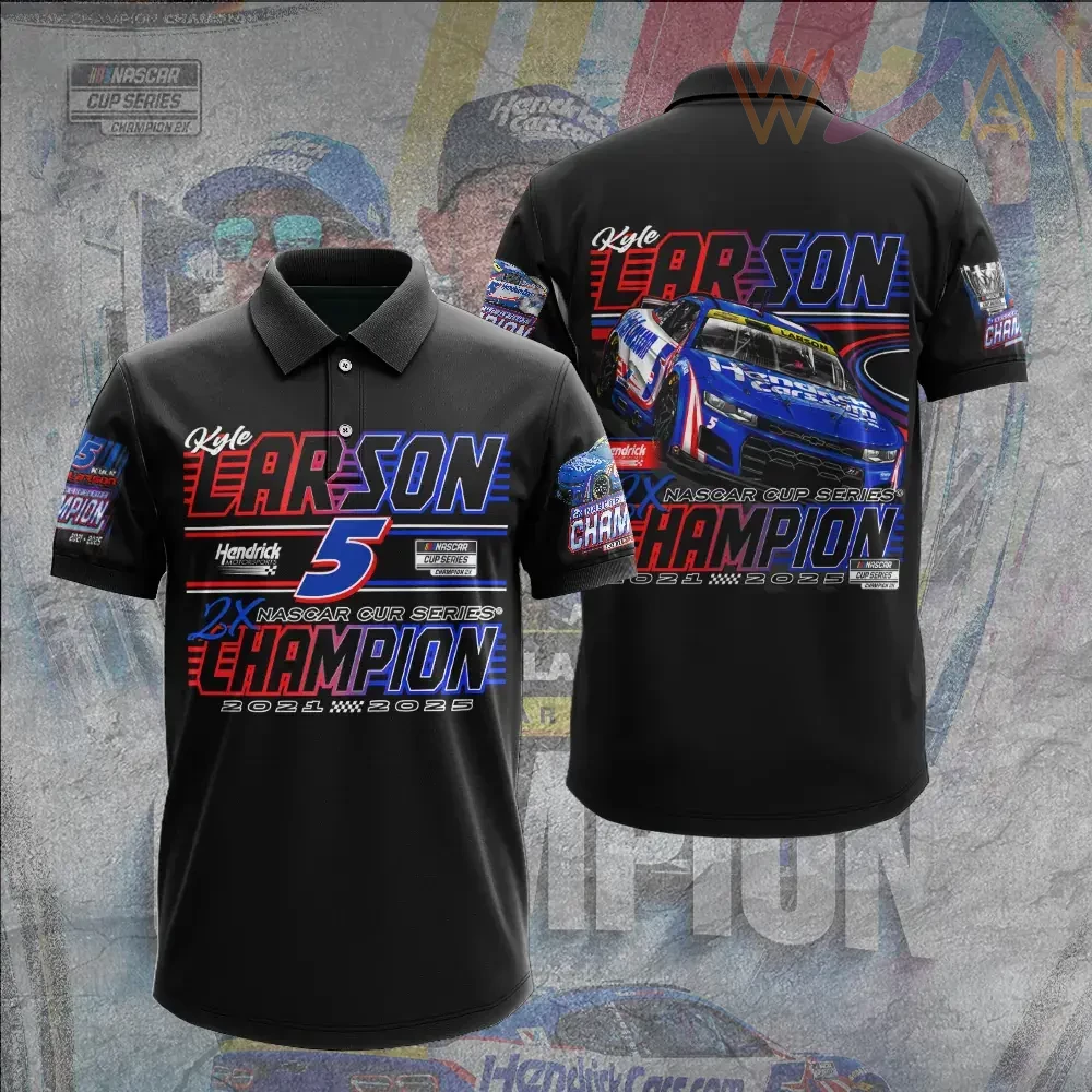 Best sellers Kyle Larson polo shirt 02