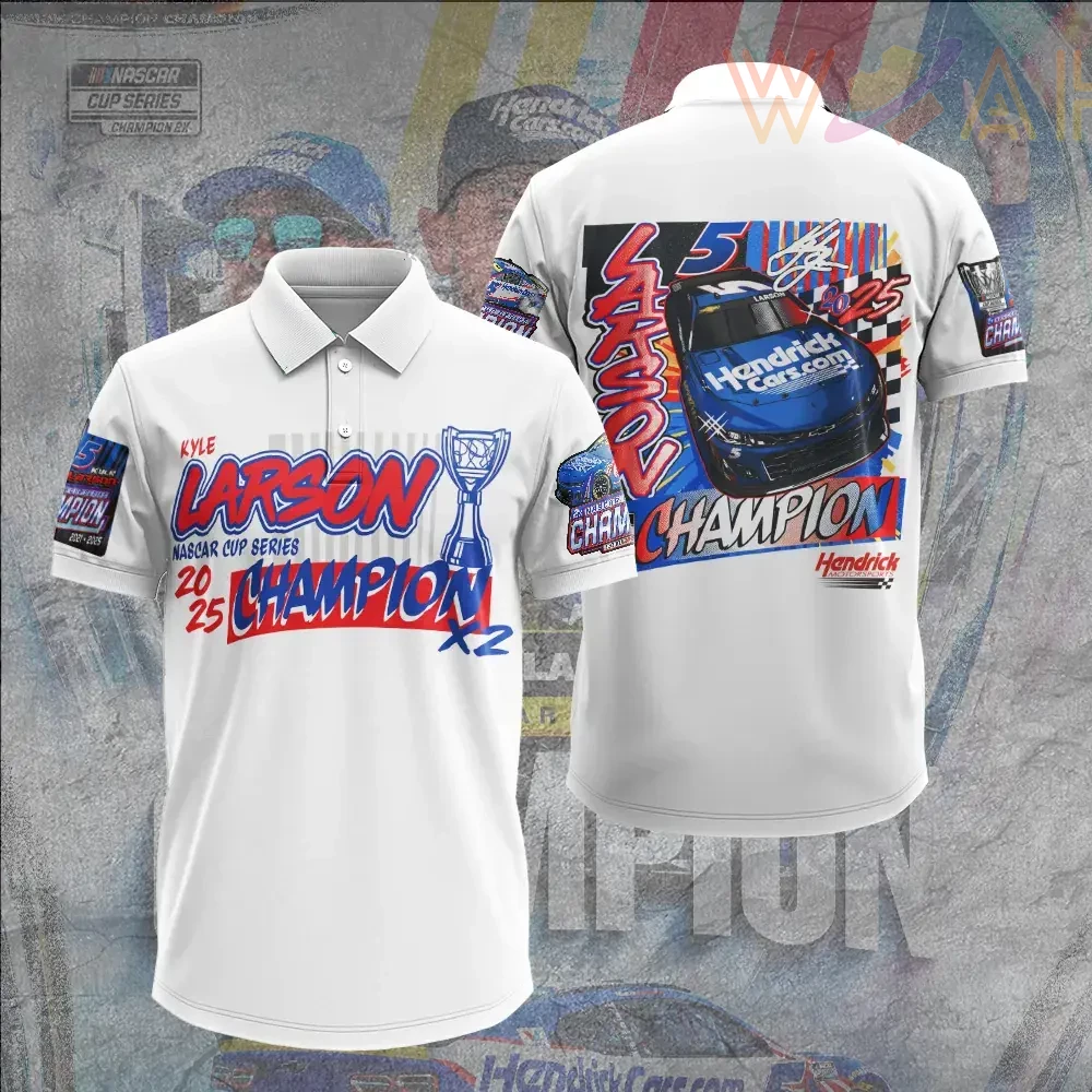 Best sellers Kyle Larson polo shirt 08