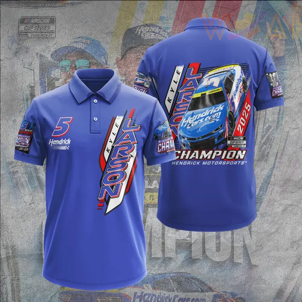 Best sellers Kyle Larson polo shirt 09