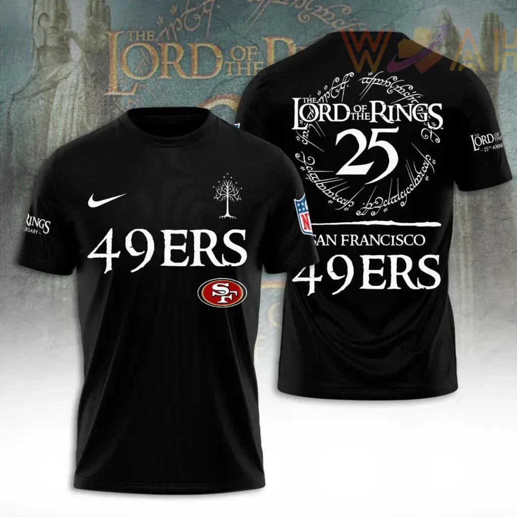 San Francisco 49ers x The Lord of The Rings T Shirt