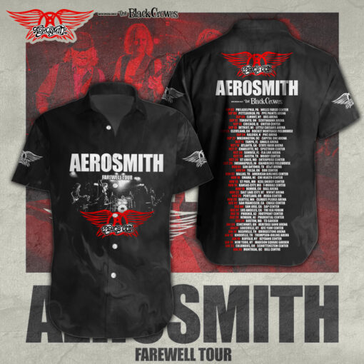 Aerosmith short sleeve dress shirts WOAHTEE27923S1
