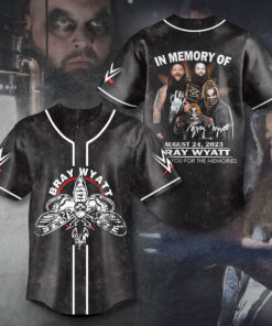 Bray Wyatt baseball jersey WOAHTEE25923S1