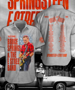 Bruce Springsteen short sleeve dress shirts WOAHTEE021023S2