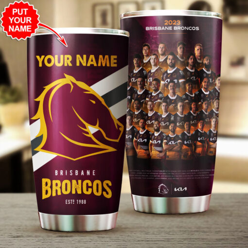 Personalized Brisbane Broncos Tumbler Cup WOAHTEE091123S6A