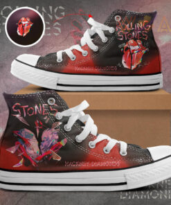 The Rolling Stones High Top Canvas Shoe WOAHTEE141123S4 White