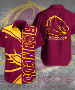 Brisbane Broncos short sleeve dress shirts WOAHTEE0124ZA