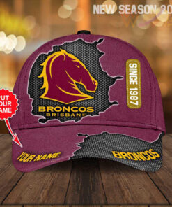 Personalized Brisbane Broncos Caps WOAHTEE0124XD