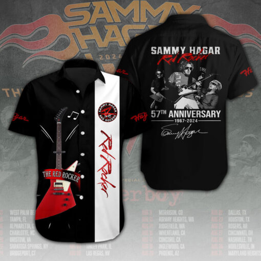 Sammy Hagar short sleeve dress shirts WOAHTEE0124ZV