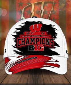 Wisconsin Badgers Mens Basketball Hat NBA Caps WOAHTEE0424U
