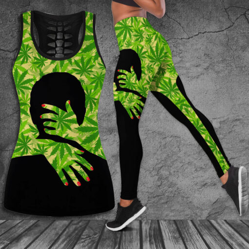 420 Hollow Tank Top Leggings WOAHTEE0524ZE