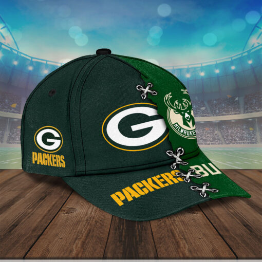 Green Bay Packers X Milwaukee Bucks Cap WOAHTEE0524SU L