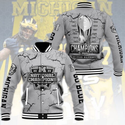 Michigan Wolverines Football varsity jacket WOAHTEE0524SO
