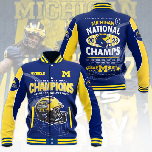 Michigan Wolverines Football varsity jacket WOAHTEE0524ZJ