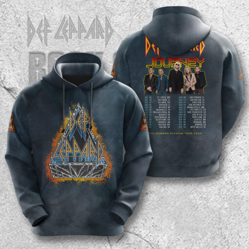 Def Leppard Grey Hoodie WOAHTEE0624ZG