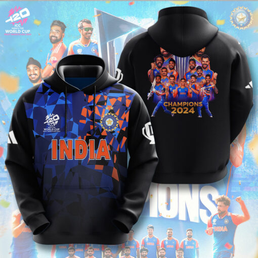 India X Icc Mens T20 World Cup Hoodie WOAHTEE0724ZO