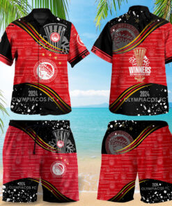 Olympiacos FC Hawaiian Shirt Hawaiian Shorts WOAHTEE0724H