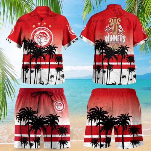 Olympiacos Hawaiian Shirt WOAHTEE0724Q