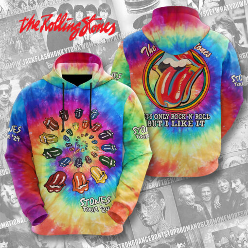 The Rolling Stones Tie Dye Hoodie WOAHTEE0724ZS