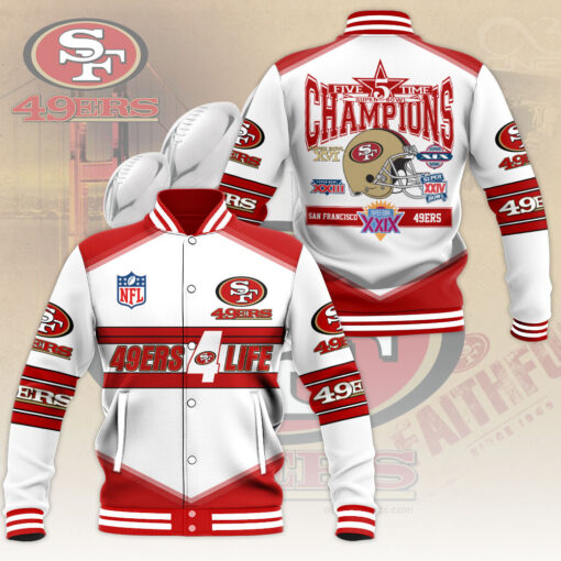 San Francisco 49ers varsity jacket WOAHTEE0824ZO