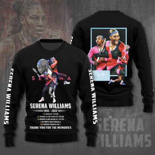 Serena Williams Black Sweatshirt WOAHTEE0824T