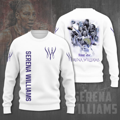 Serena Williams White Sweatshirt WOAHTEE0824S