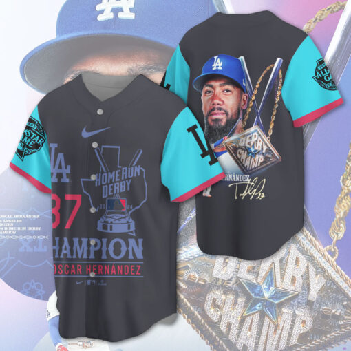 Teoscar Hernandez x Los Angeles Dodgers jersey WOAHTEE0824B