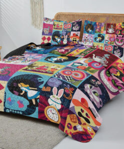 Alice in Wonderland Quilt bedding set duvet cover pillow shams WOAHTEE1024Z