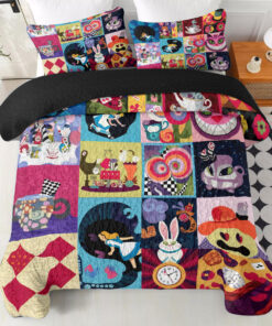 Alice in Wonderland Quilt bedding set duvet cover pillow shams WOAHTEE1024Z